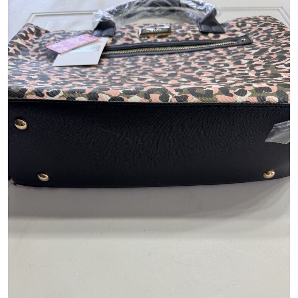 Trina Turk Tote Bag Purse Leopard Print Detachable Strap Vegan Leather NWT $148 - Picture 4 of 9